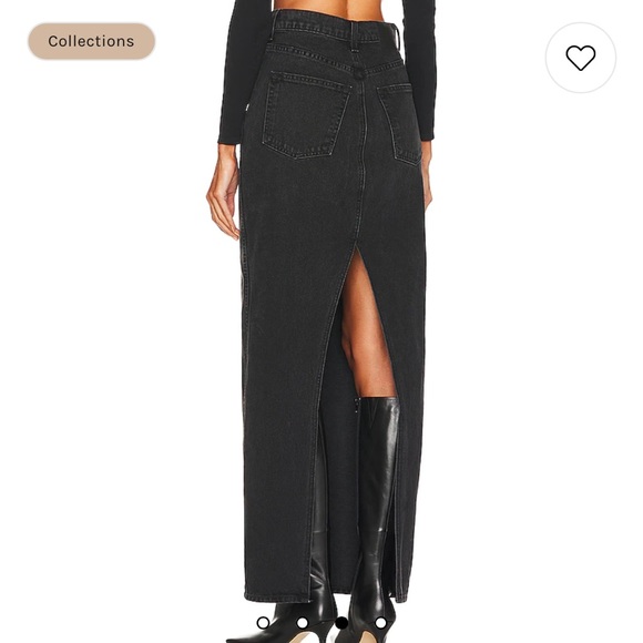 Revolve x Marianna Hewitt Amara Maxi Pencil Skirt with Back Slit in Loleta